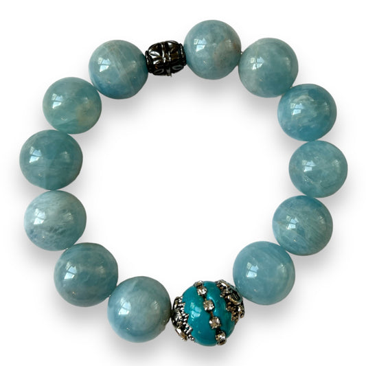 Blue Jade Gem Bracelet
