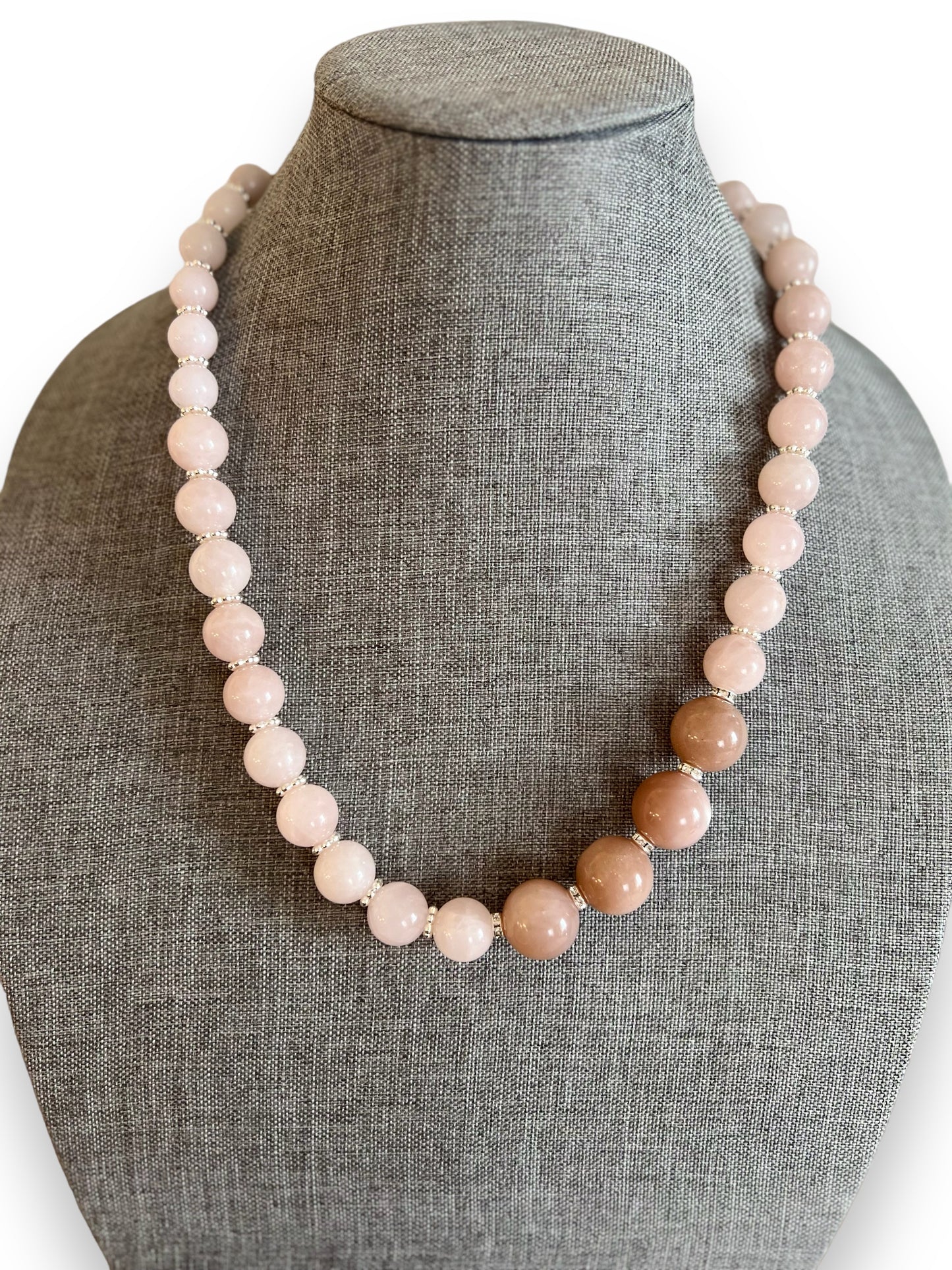 Rose Quartz with Rhodonite Gems Necklace