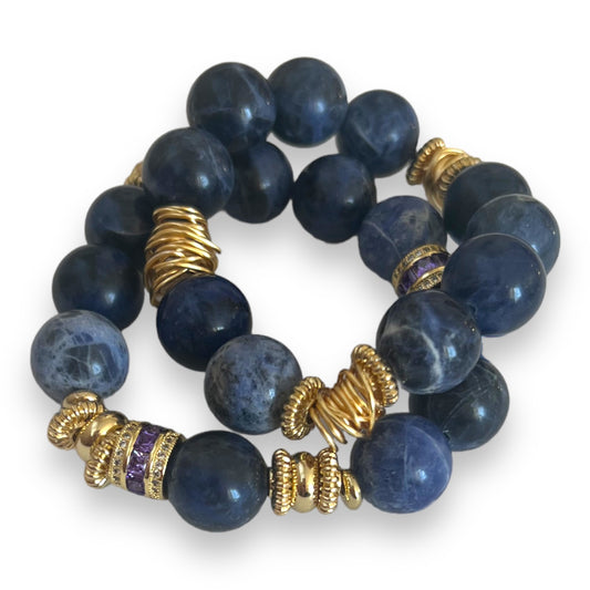 Blue Sodalite Gem Bracelets